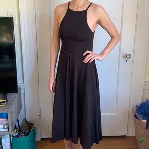 Brown Reformation Swing Dress